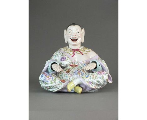 A large Meissen porcelain nodding pagoda figurelate 19th centuryafter the 18th century model by J.J. Kaendler, modelled seate