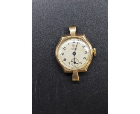 A Tudor Royal 9ct gold manual wind ladies wristwatch,&nbsp;22mm, hallmarked Birmingham 1949, no strap. 