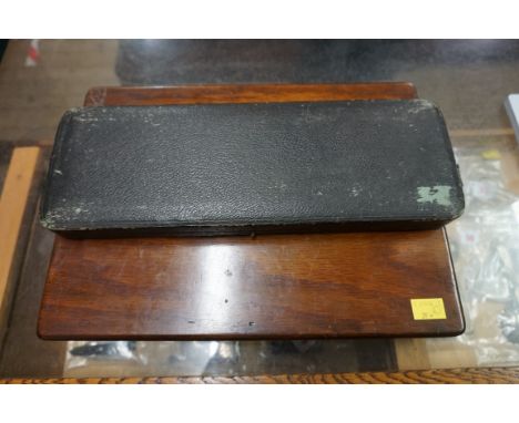 A cased EP fish slice and fork; together with a cased set of 12 EP fish eaters.