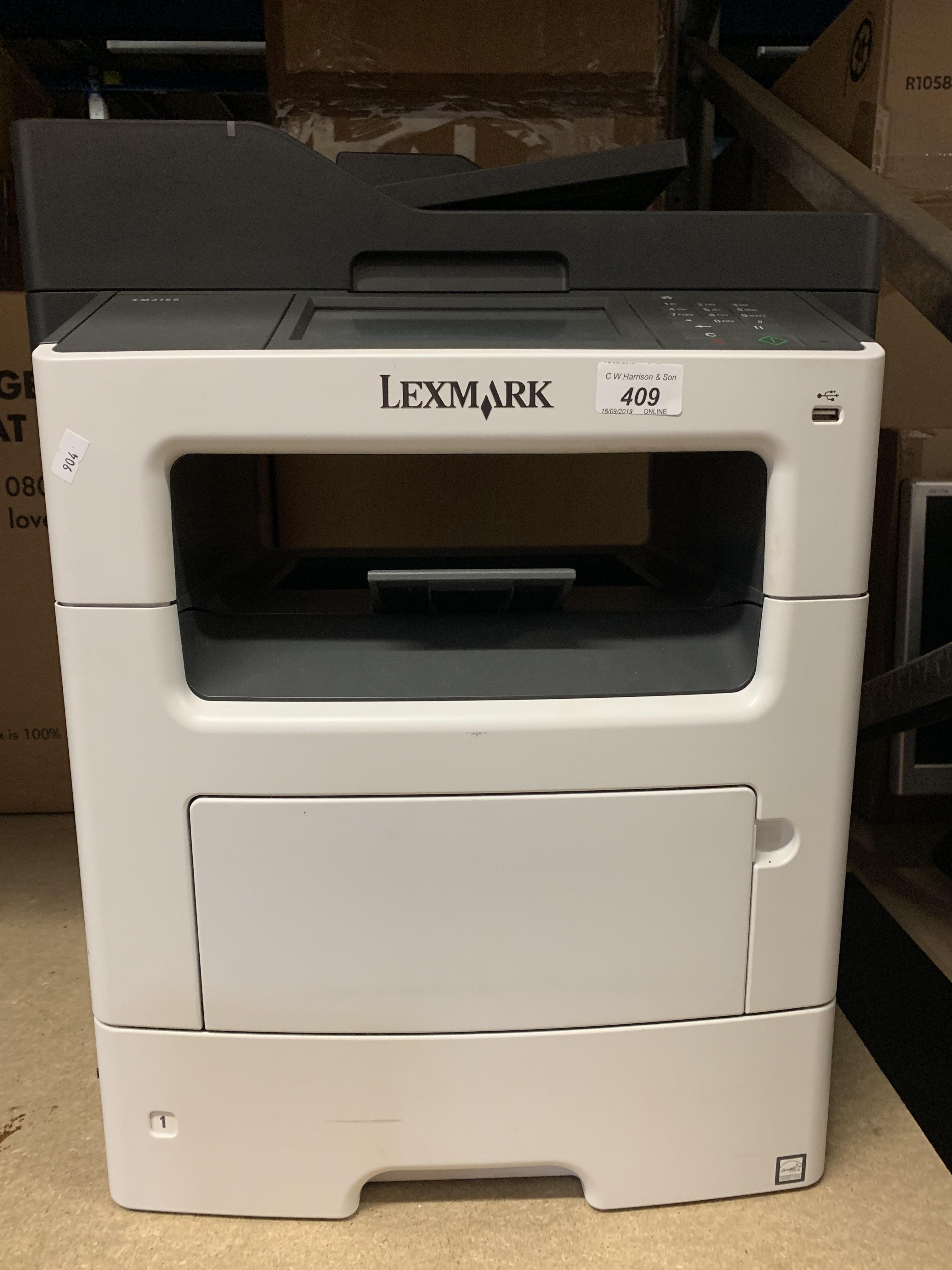 A Lexmark XM3150 multi function printer