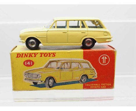 A DINKY No  141 Vauxhall Victor Estate, yellow with chrome spun hubs- G/VG in G box