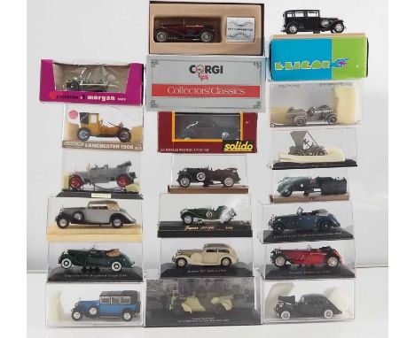 A group of largely unboxed 1:43 scale models to include CORGI, ELIGOR, SOLIDO and BRUMM , comprising of assorted pre war Brit