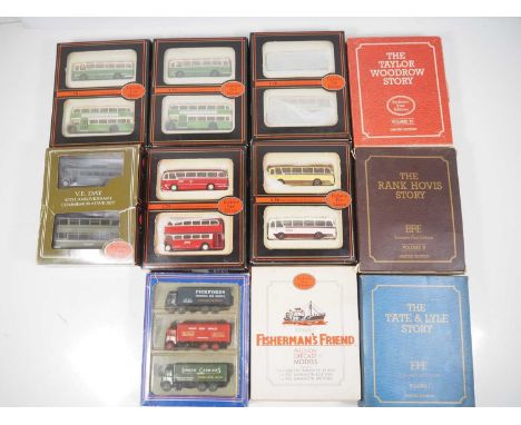 A selection of 1:76 scale EFE bus and lorry sets, some duplication noted - VG/E in F/VG boxes (11)