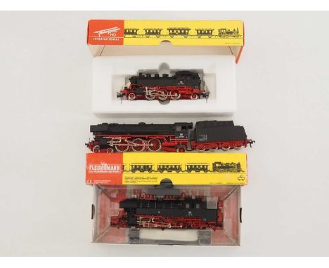 A group of FLEISCHMANN HO gauge German outline steam locomotives comprising a 4064 class BR64, a 4170 class BR01 (unboxed) an