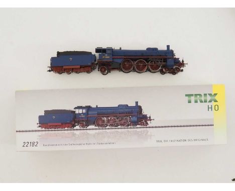 A TRIX HO gauge Baden outline 22182 class IVh steam locomotive in Baden blue livery, DCC sound fitted - VG in VG box
