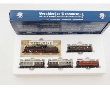 A FLEISCHMANN HO gauge 4899 limited edition 'Prussian Passenger Train' train pack comprising a class P8 steam locomotive and 