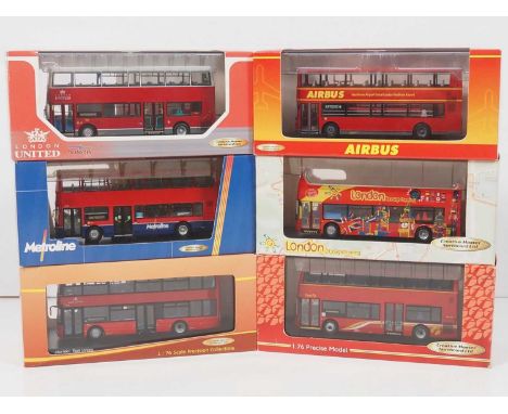 A group of 1:76 scale diecast buses by CREATIVE MASTER NORTHCORD, all modern London based examples - E in VG/E boxes (6)