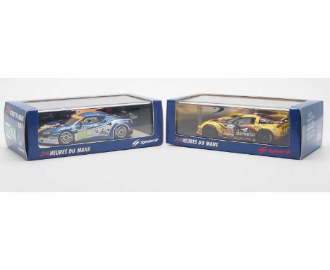 A pair of 1:43 scale hand built resin models by SPARK (MINIMAX), comprising of a 'S2208' 2011 Lotus Jet Alliance (Le Mans) an