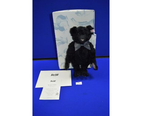 Steiff Black Petsy 32” Teddy Bear with Certificates and Packaging