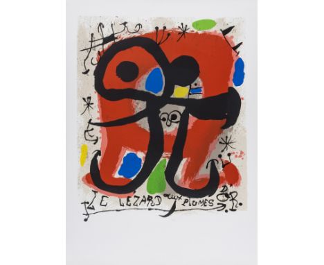 δ Joan MiróLe Lezard aux Plumes D'Or (Picazo 83)Lithograph printed in colours, 1971, a proof before text, with the Atelier Mo