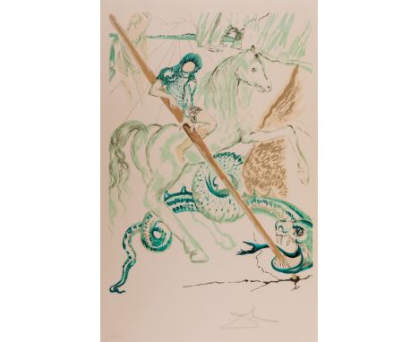 ** δ Salvador Dalí (1904-1989)Retrospective. The Lance of Chivalry (78-10-A)Lithograph printed in colours, 1978, signed and i