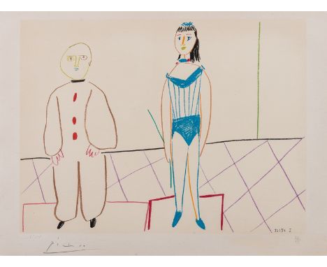 ** δ Pablo Picasso (1881-1975) (after)Dans L'AtelierLithograph printed in colours, 1954, signed and numbered from the edition