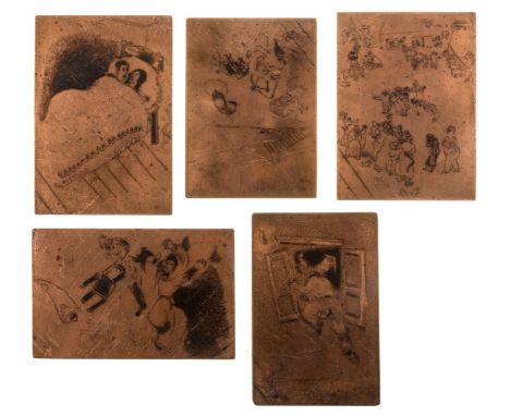 δ Marc Chagall (1887-1985)Maternité (Kornfeld 65-69)The rare and important set of copper plates for the etchings, 1925-26, th