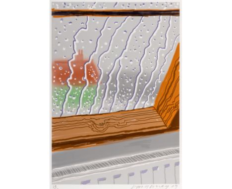 δ David Hockney (b.1937)Rain on the Studio WindowInkjet printed computer drawing, 2009, signed, dated and numbered from the e