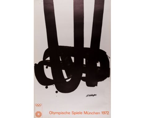 δ Pierre Soulages (b.1919)Olympische Spiele MünchenLithograph printed in colours, 1972, on wove paper, printed by Matthieu, Z