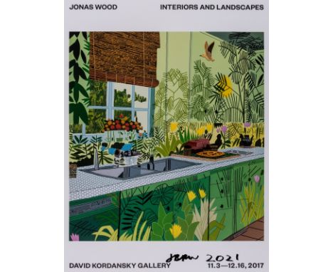 Jonas Wood (b.1977)Jungle KitchenOffset lithograph printed in colours, 2017, signed and dated in black pen, on wove paper, th