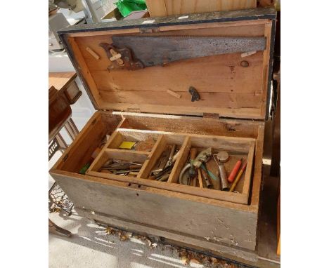 Pine tool trunk including tools