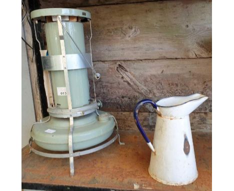 Aladdin series 37 blue flame heater &amp; an enamel jug
