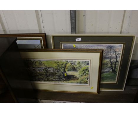 Stephen Maude, oil on board study depicting a view of Tarn Hows, Cumbria; together with Graham Carver, pencil signed print en