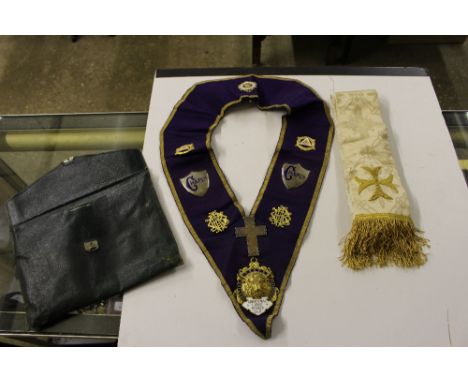 A Masonic Grand Lodge sash, named to Edward O'Neill 