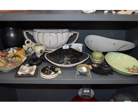 A selection of ceramics including Burslem bowl mid century and Carltonware