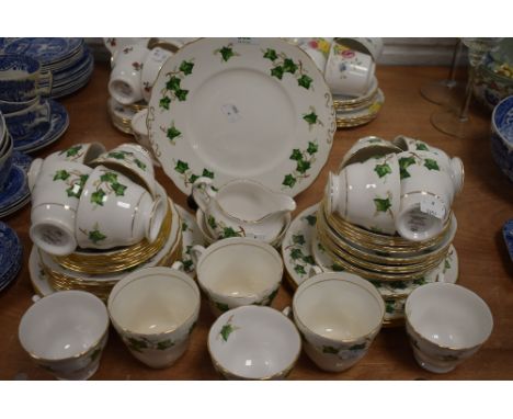 A part tea service by Colclough in the Ivy design