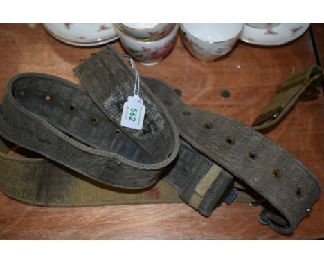 Two vintage items of webbing or similar thought to both be military.