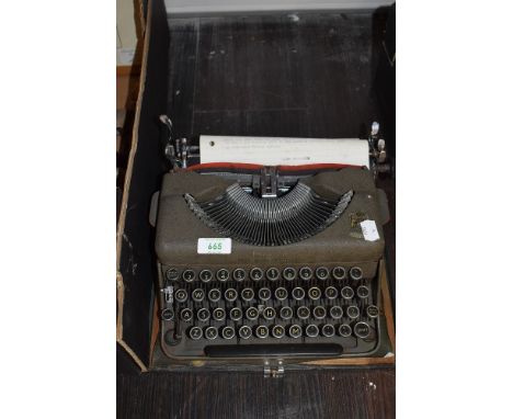A vintage stationary office Imperial typwriter