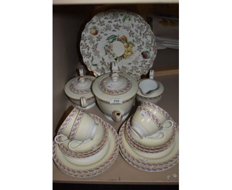 A part tea service by Noritake in a cream and floral design