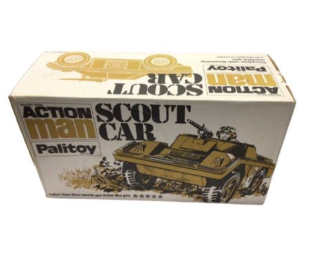Palitoy Action Man Scout Car complete with Browning machine gun, boxed No.34719 (1)