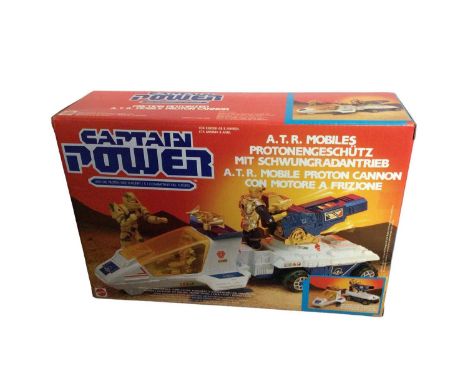 Mattel (c1987) Captain Power A.T.R. Mobile Proton Cannon No. 6881 &amp; Trans-Field Communication Station and Power On Energi