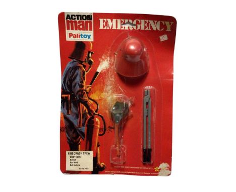 Palitoy Action Man Emergency Outfits &amp; Accessories including Fire Crash Crew Helmet, Bolt Cutters &amp; Gas Mask No.34523