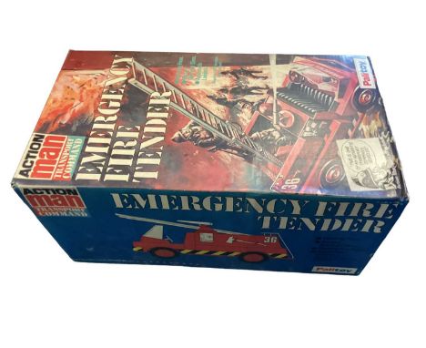 Palitoy (c1978) Action Man Transport Command Emergency Tender, with stickers &amp; instruction sheet, boxed (nibbled to one p