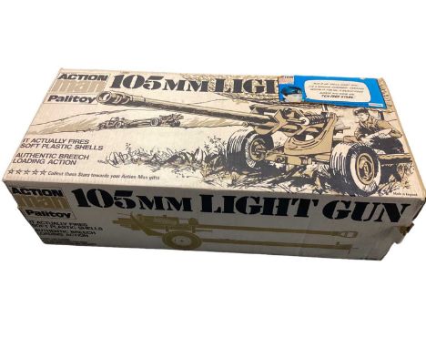 Palitoy (c1975-1977) Action Man 105mm Light Gun, with instruction sheet &amp; ammunition, boxed with original internal packag