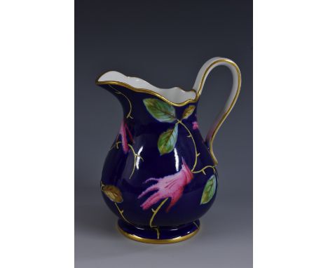 A Royal Crown Derby Pink Glove cream jug, designed by Salvador Dali (Spanish, 1904-1989), decorated with  pink gloves and fol