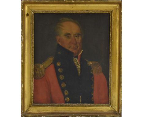 Anglo-Scottish School (early 19th century)Portrait of Captain Donald Macpherson, Black Captain of Kinloch, bust-length, weari
