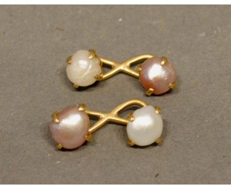 A Pair of Pearl Set Cufflinks by Tiffany &amp; Co 