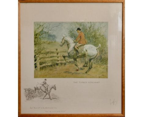 Charles Johnson Payne, 'Snaffles', 1884-1967, The Timber Merchant, coloured print signed in pencil, 46 x 42cm 