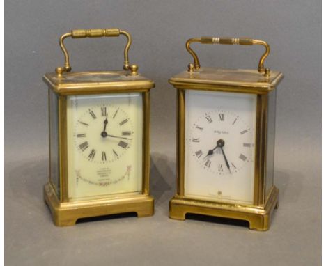 A French Brass Cased Carriage Clock retailed by John Walker, Regent Street, London, together with a brass carriage clock by B