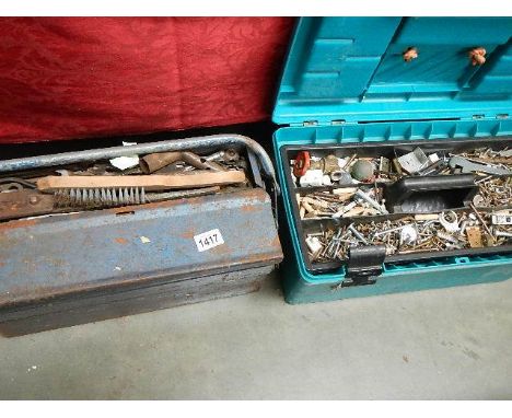 2 tool boxes and tools.