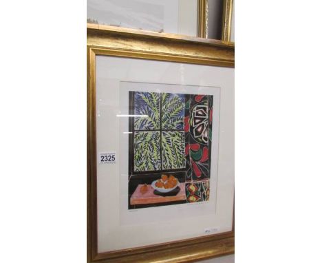 Henri Matisse (1869-1954) Lithographic print Editions De La Revue Verve entitled 'interierur au rideau Egyptien’, published b