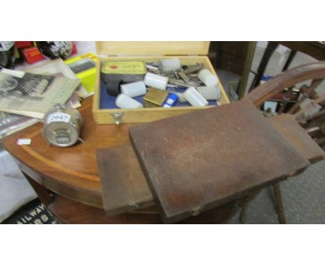 3 boxes of model engineering tools including taps, dies, reamers etc.,