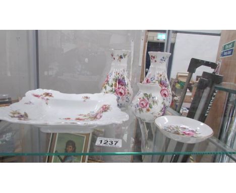A quantity of Royal Worcester and Fentonvale floral items including vases.