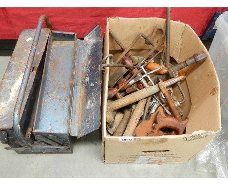 A toolbox with tools and a box of tools.