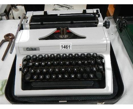 An Erika portable typewriter.