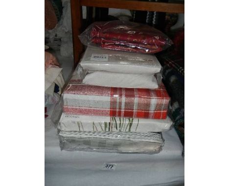 A quantity of curtains etc.,