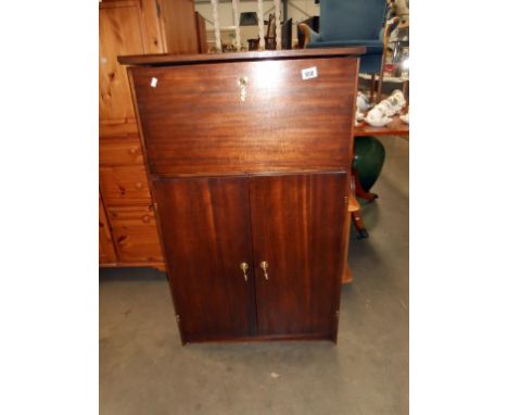 A vintage dark wood stained drinks cabinet 66cm x 34cm x height 109cm