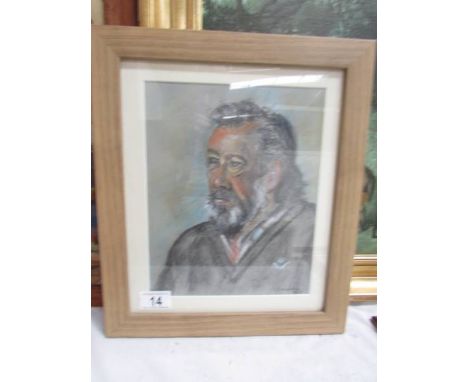 A framed and glazed pastel portrait entitled 'Roger', signed Joyce Snowden (Lincolnshire Artist's Society artist), image 25 x