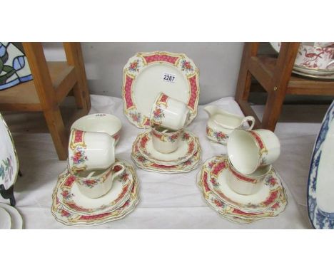 A 21 pieces J &amp; G Meakin tea set (chip to base of sandwich plate, otherwise in good condition).