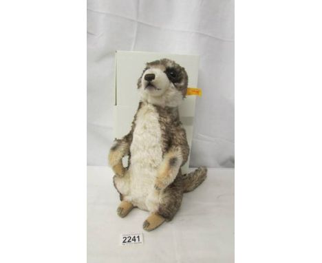 A boxed Steiff meercat.